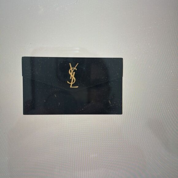 YSL UPTOWN POUCH IN GRAIN DE POUDRE LEATHER - Black  Retail $650- EUC - Picture 9 of 15